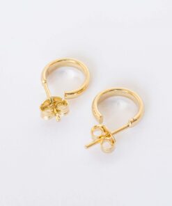 par de argollitas de oro
